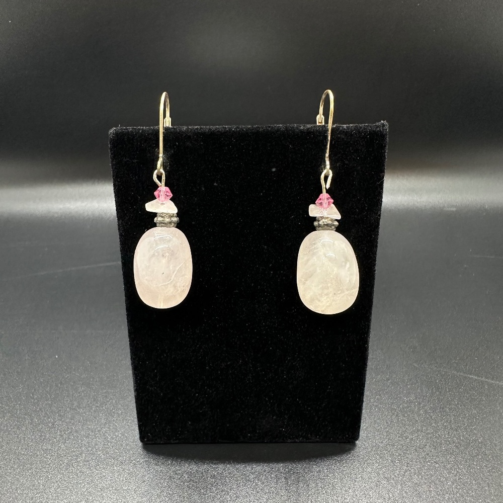 Pink Beaded Earrings